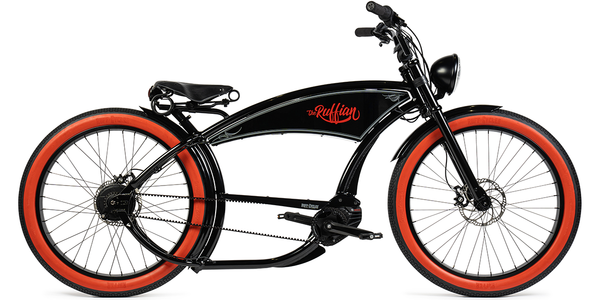 Ruff Cycles Ruffian elektrische fatbike. Black-red 4