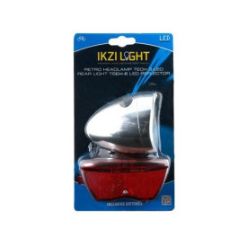 IKZI LED KOPLAMP Chroom + Achterlicht reflector