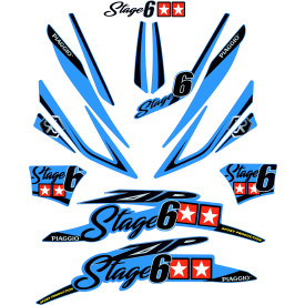 Piaggio ZIP SP Stickerset 15-delig Stage6. In diversen kleuren verkrijgbaar