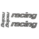 4-delige Racing stickerset. 11cm x 25cm