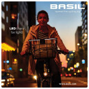 Basil Bremen Alu BE/KF Nordlicht - fietsmand - voorop - licht aan