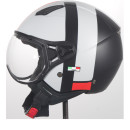 Helm Vito Jet Moda zwart wit